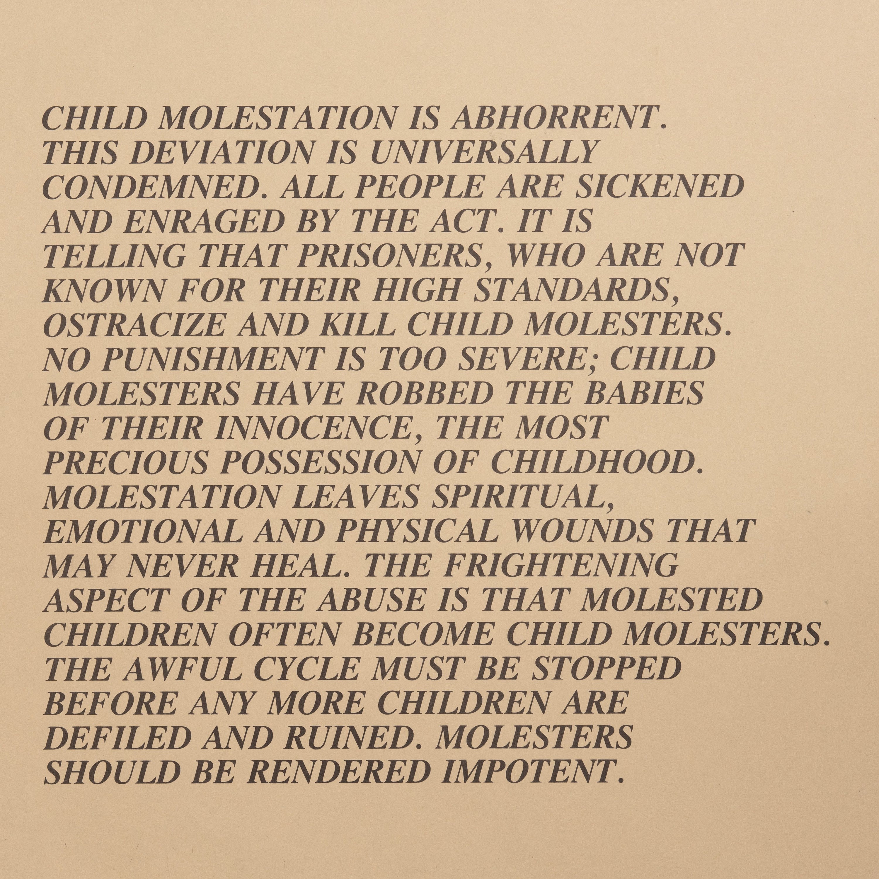 Jenny Holzer - Inflammatory Essays 1979-1982