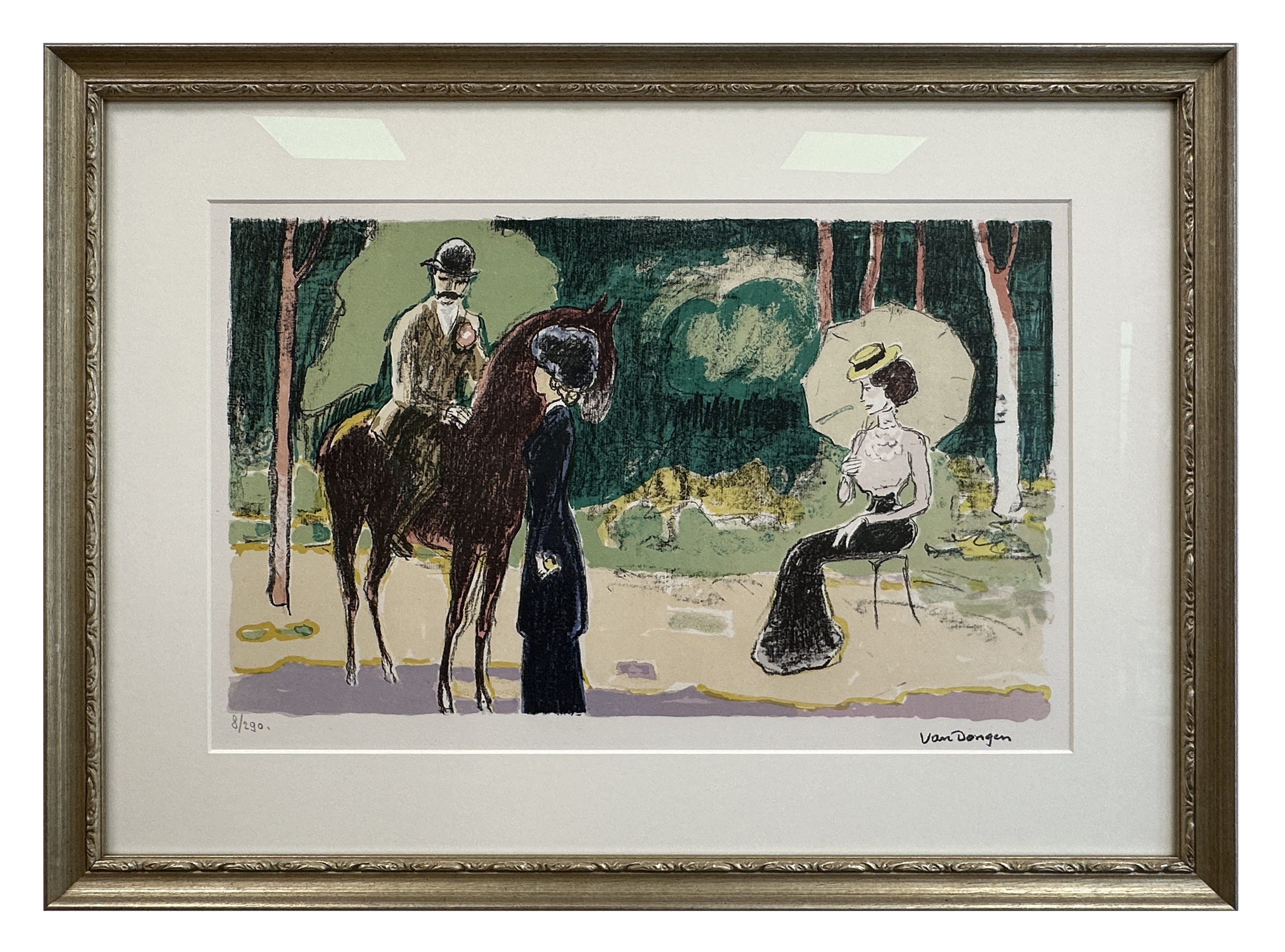 Kees van Dongen - La Rencontre au bois 1950